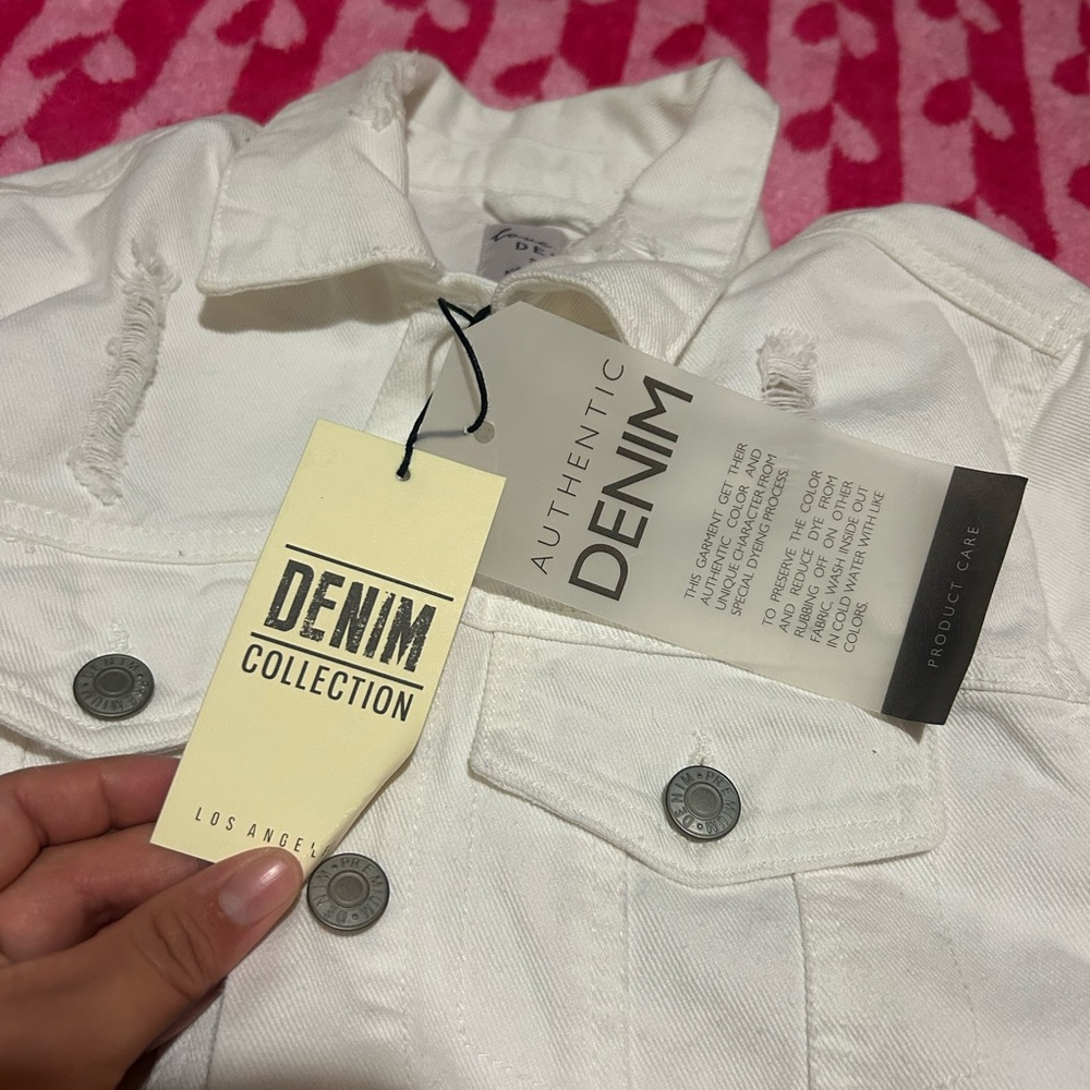 White Jean Jacket - Picture 3 of 5